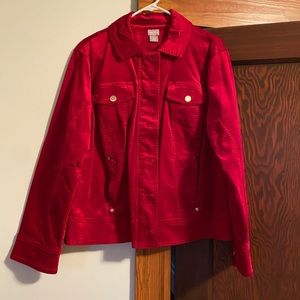 Red Velvety Jacket EUC